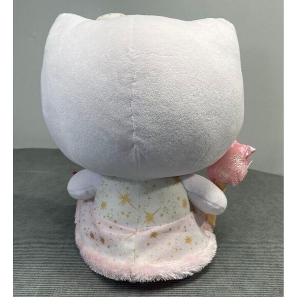 Hello Kitty Angel Fairy Plush 12' Doll Bow Gold Stars Wand 2013 Ty Sanrio - Picture 4 of 16